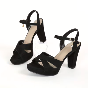 Ankle strap platform heel